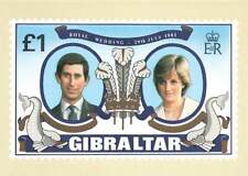 Gibraltar PHQ Postcard 1981 Royal Wedding, Charles & Diana WR6 picture