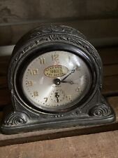 Vintage Gilbert Brass Mantle Clock for Repair - Advertising Star Brand Shoes picture