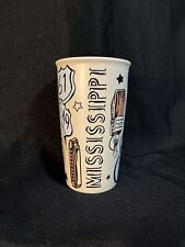 STARBUCKS Travel Coffee Cup Mug MISSISSIPPI Home Of The Blues 12oz NO LID picture