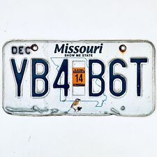 2014 United States Missouri Bluebird Passenger License Plate YB4 B6T picture