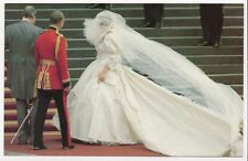 Princess Diana Wedding Dress Chrome Unposted Postcard picture