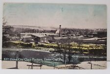 Union City Chair Factory, Union City Pa Postcard Hand Colored Photo Hand Colored picture