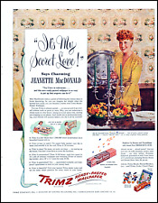 1945 Jeanette MacDonald photo Trimz Ready Pasted Wallpaper vintage print ad XL19 picture