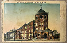 Postcard Boston Mechanics Building Copper Windows Massachusetts Early 1900s picture