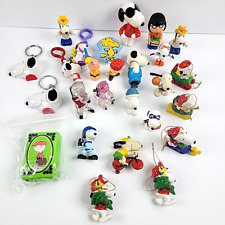 Vintage SNOOPY Charlie Brown Toy Lot PVC Ornaments Keychain Collectible Assorted picture