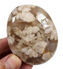 Flower Agate Palm Stone 84.4 grams. picture