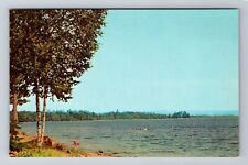 Lakewood ME-Maine, Swimming, Scenic Lake Wesserunsett, Vintage Souvenir Postcard picture