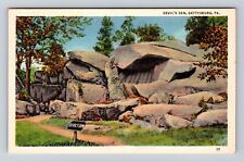 Gettysburg PA-Pennsylvania, Devil's Den, Natural Landmark, Vintage Postcard picture