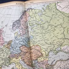 Europe 1871-1914 1920's Historical Vintage Map Wall Art picture