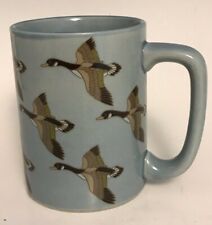 RARE Otagiri Japan 10 oz. Coffee Mug~Blue w/ Canadian Geese flying~large handle picture
