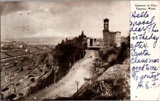 Postcard Gateway to the City Tacoma WA Washington Mt. Ranier Railroad 1907 I-617 picture