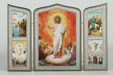The Resurrected Jesus with Scenes from Life - Triptych Icon - Made in Russia picture