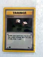 PokemonTrainer Card Gambler Fossil 1st Edition 60/62 picture