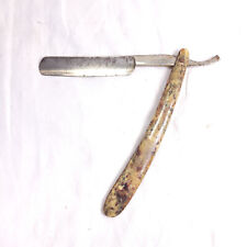 Vintage Geneva Cutlery Co.  Straight Razor Marble Tone Rusty As Is picture