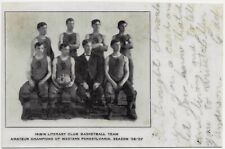 Laminated Reproduction Postcard Irwin PA Literary Club Basketball Team 1907 picture