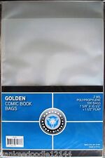 1000 CSP GOLDEN AGE COMIC BOOK BAGS 7 5/8 x 10-1/2 SLEEVES 10/100ct packs picture