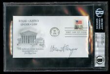 William Rehnquist signed autograph First Day Cover Supreme Court Justice BAS picture