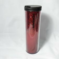 Starbucks 16oz Twist Lid Tall Tumbler Travel Mug Cup Holiday Red Sparkle Glitter picture