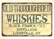Old Thoroughbred Whiskiess metal tin sign old brew pub decor picture