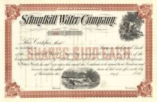 Schuylkill Water Co. of Pennsylvania - circa 1880's-90's Indian Vignette Stock C picture