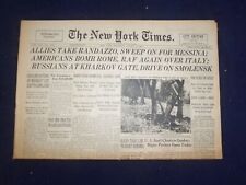 1943 AUG 14 NEW YORK TIMES - ALLIES TAKE RANDAZZO, SWEEP ON FOR MESSINA- NP 6550 picture