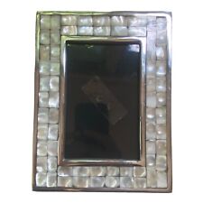 VTG Abalone Mother Of Pearl Rectangle Picture Photo Frame 8