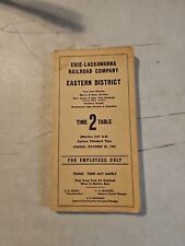 Vintage 1961 Erie-Lackawanna Railroad ELRR employee only timetable ephemera picture
