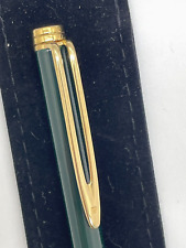Waterman Gentleman Dark Green Lacquer over Brass 18Kt Gold Trim New Refill Pouch picture