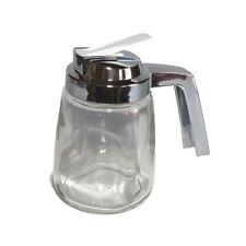 Vintage Federal Housewares Syrup Dispenser White & Chrome Lid Chicago Illinois  picture