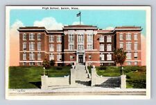 Salem MA- Massachusetts, High School, Antique, Vintage Souvenir Postcard picture