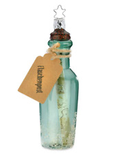 Inge-glas Ocean's Message in a Bottle 10065S020 German Glass Christmas Ornament picture