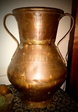 *RARE* XLarge Antique Copper DBL. Handled Vase/Vessel picture
