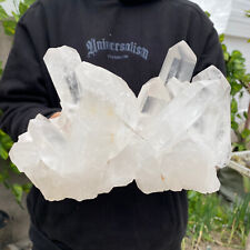 10lb Large Natural Clear White Quartz Crystal Cluster Rough Healing Specimen picture