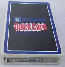 NEW Limtd Release Licensed MOPAR Quick Card Plastic Coated Custom Playing Cards picture