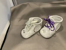 Vintage Ceramic Baby Shoes, Lot Of 2.  picture