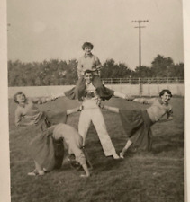 Lot~25+ Vintage Black & White Photos~People Goofing Off~Guy & Gal Cheerleaders+ picture
