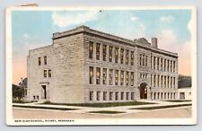 c1920s~Sidney Nebraska NE~Old High School~Red Raider~Cheyenne County~Postcard picture
