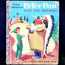Vintage 1952 Walt Disney's Peter Pan And The Indians A Little Golden Book #D26 picture