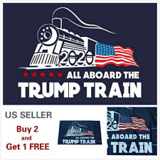3x5 Ft Trump All Board the Trump Train President Donald MAGA Flag US Train picture