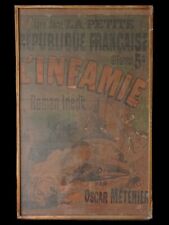 THE INFAMY. Novel by Oscar Méténier. JULES CHERET. ORIGINAL POSTERS. 1890 Litho picture