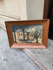 WP ERA CHESTNUT FRAME WITH NEWARK NEW JERSEY PAINTING BOURNE WEEQHAICH PARK 1945 picture