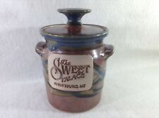 Whitefish Pottery Hand Thrown Ceramic Jar w/Lid Made in Montana Home Decor VTG picture