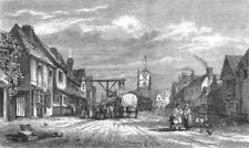 PINNER. Pinner, in 1828 (from an etching by Cook) 1888 old antique print picture