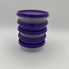 NEW Tupperware Little Wonders Bowls Set of 4  Purple 6 oz-set Of 5 picture