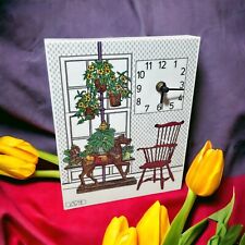 VTG David Trenmark MSM Wall Clock Horse & Window Country Home Sunflowers W/Box picture
