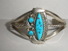 Vintage  Navajo Turquoise sterling silver  bracelet  signed  VEE KEE picture