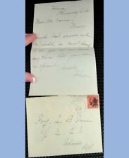 1893 antique PROF LB IRWIN INVITATION+ENVELOPE adams ny aci picture