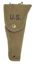 US WW2 M1916 Colt 1911 .45 Holster OD Cotton Webbing Experimental M1Holster picture