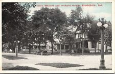 Postcard Mitchell and Orchard Streets in Kendallville, Indiana~110 picture