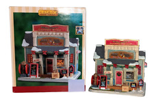 LEMAX Bean Happy Coffee Shop Lighted Porcelain Building Christmas Village Gift picture